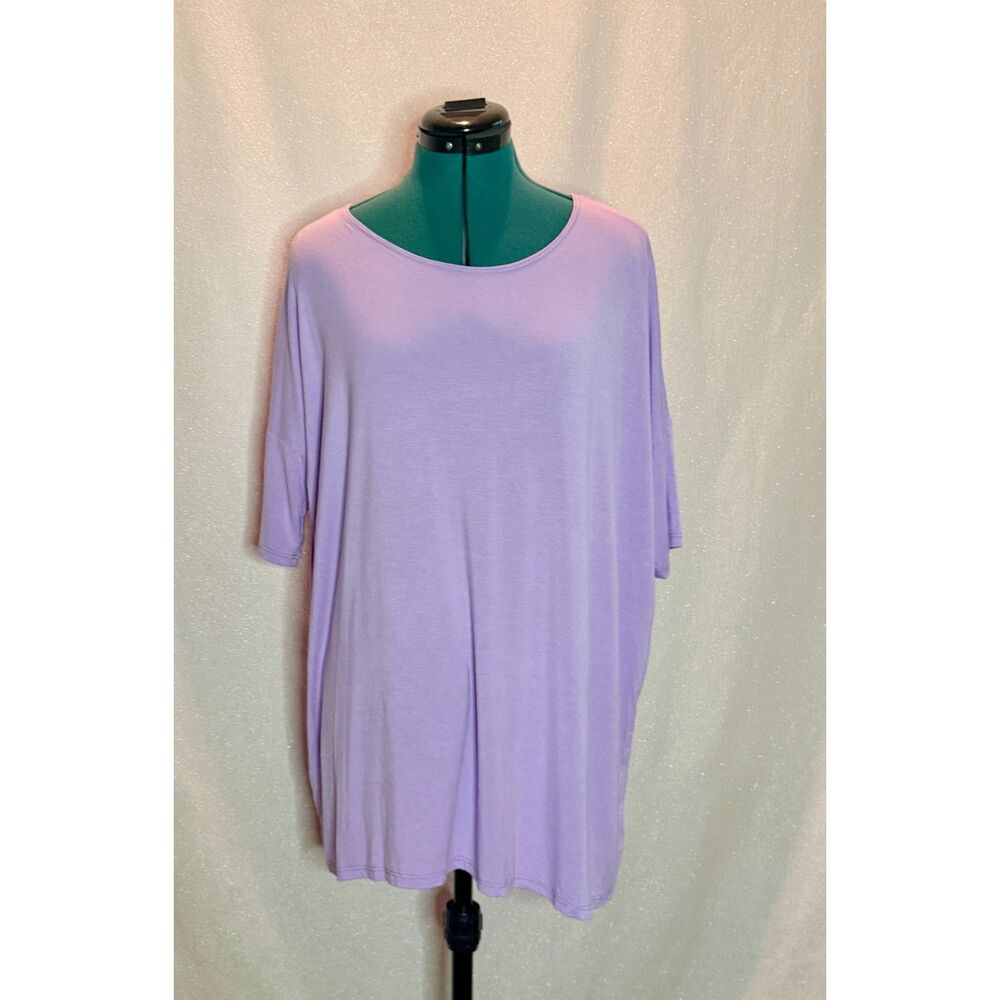 Emma's Closet relaxed-fit, light purple dolman-style short-sleeve top